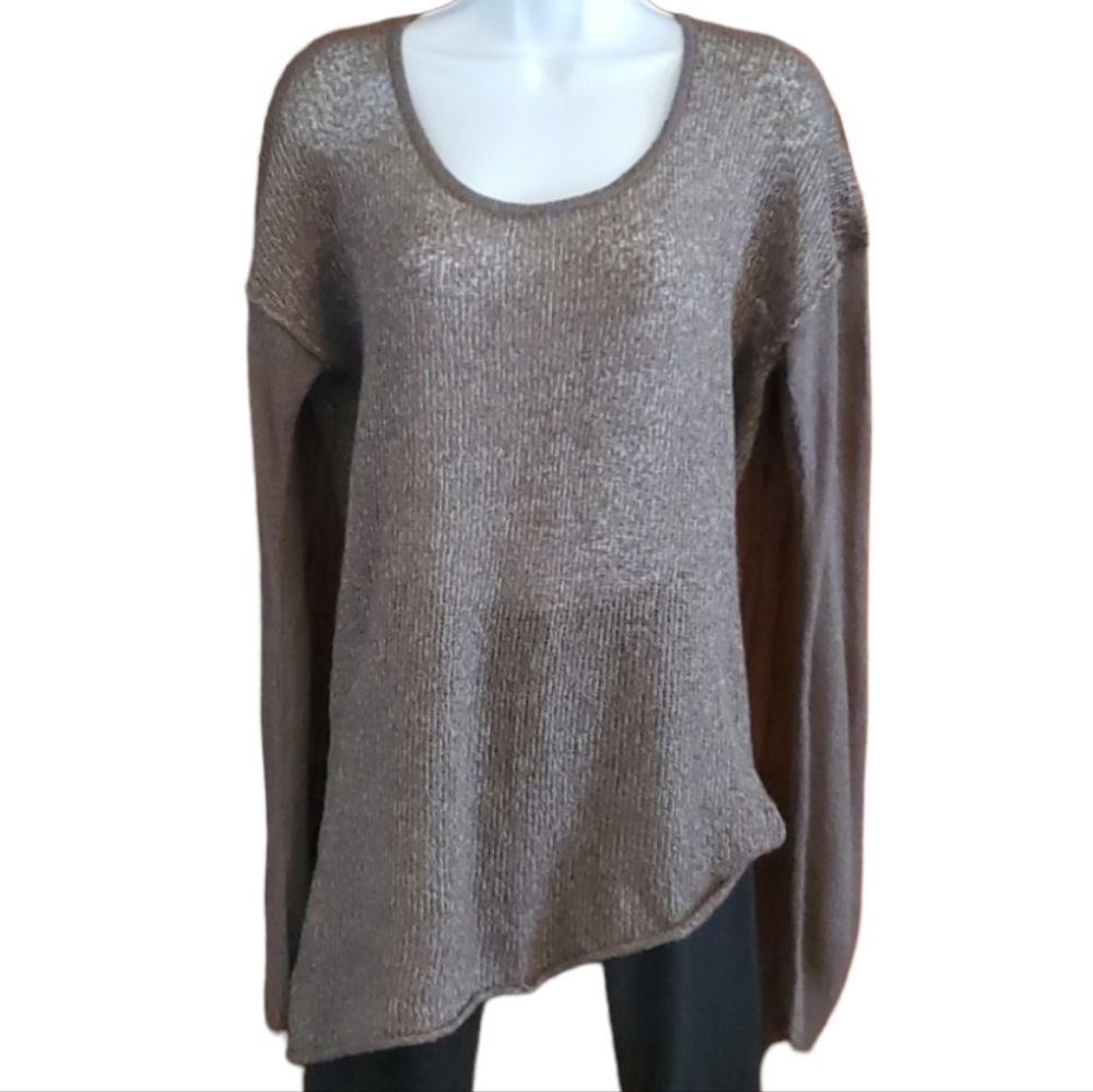 Converse One Star Brown and Gray Asymmetrical Thin Sweater.